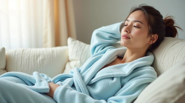 Optez pour le confort du peignoir femme polaire